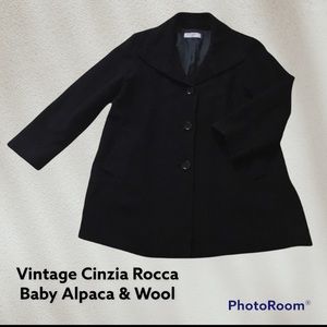 🌟🐑 Cinzia Rocca Due Baby Alpaca & Wool Coat - Soft and Cozy 🐑🌟